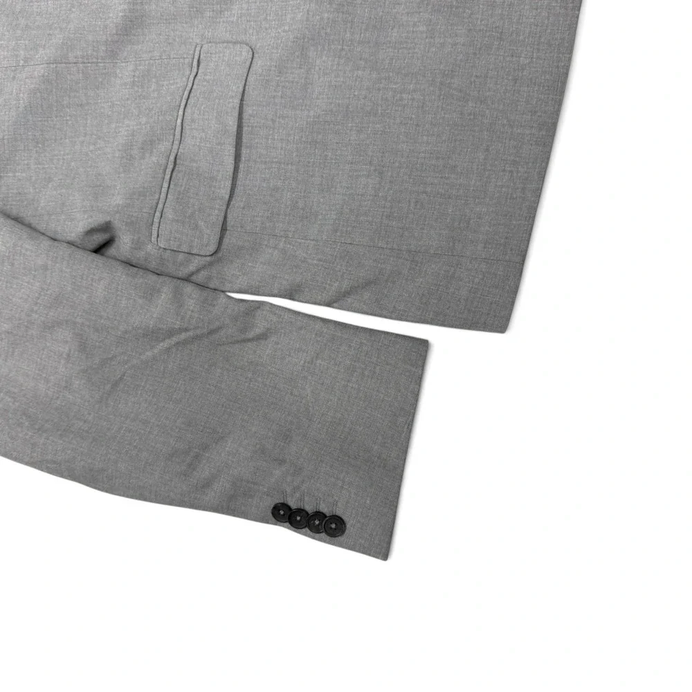 Banana Republic Mens Tailored Fit Suit 46R 38x30 Light Heather Grey 2 Piece Set